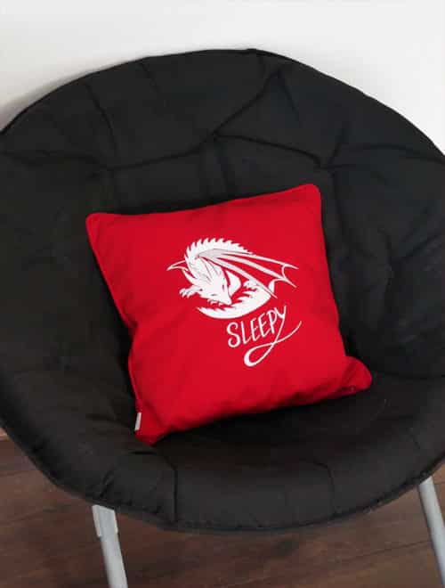 Embroidered Dragon Cushion